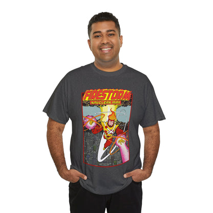Firestorm the Nuclear Man T-Shirt - George Perez JLA Postcard Art 1980s - DC Comics - Justice League of America Member