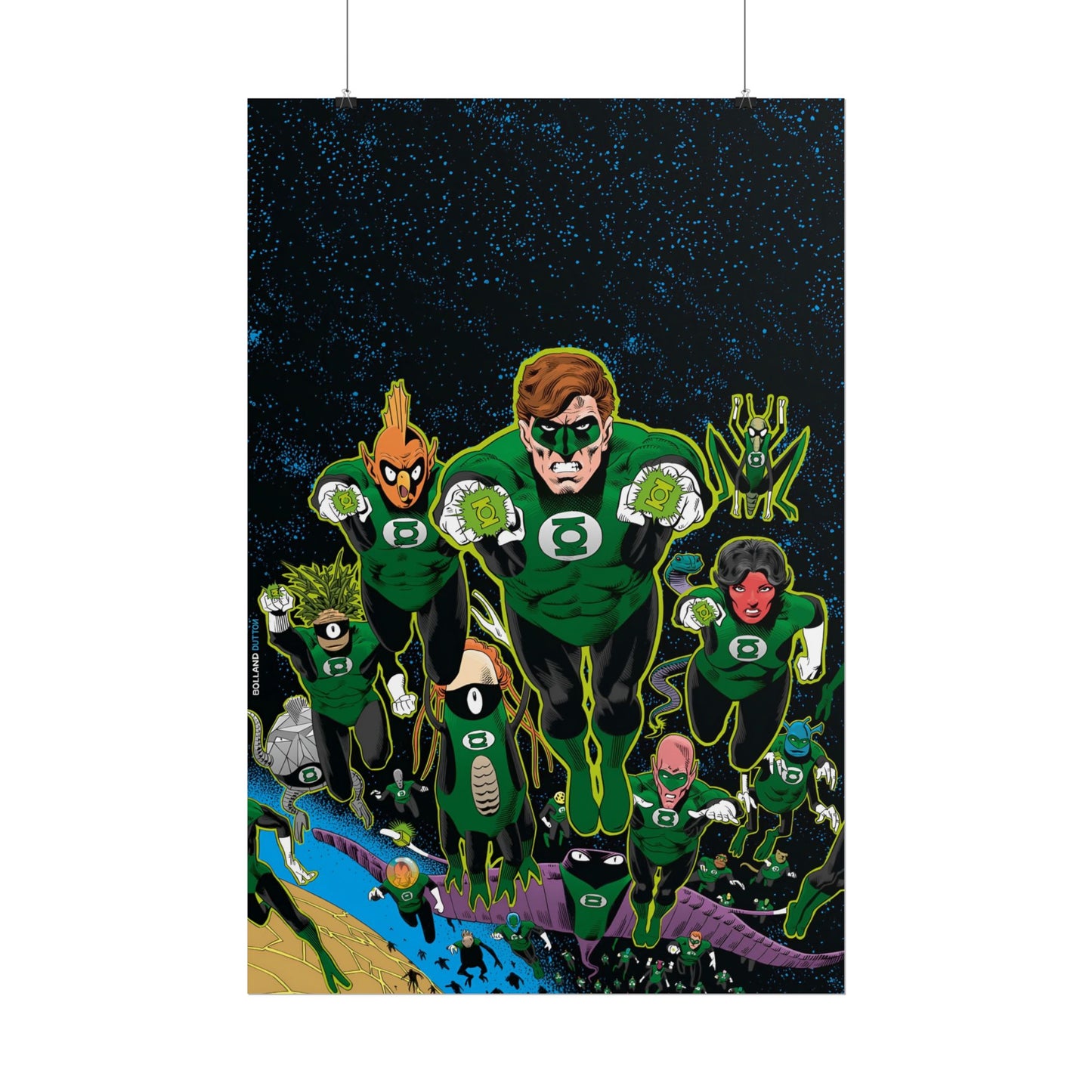 Green Lantern Corps Rolled Poster - Brian Bolland Art - Hal Jordan - DC Comics - Multiple Sizes Up to 24"x36"