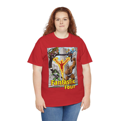 Fantastic Four T-Shirt - John Byrne Art - She-Hulk, Invisible Woman, Thing, Reed Richards, Human Torch - Baxter Building - Marvel Comics