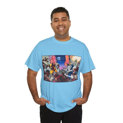Wolverine & Punisher T-Shirt - Jim Lee Art - Vs The Hand - Marvel Comics