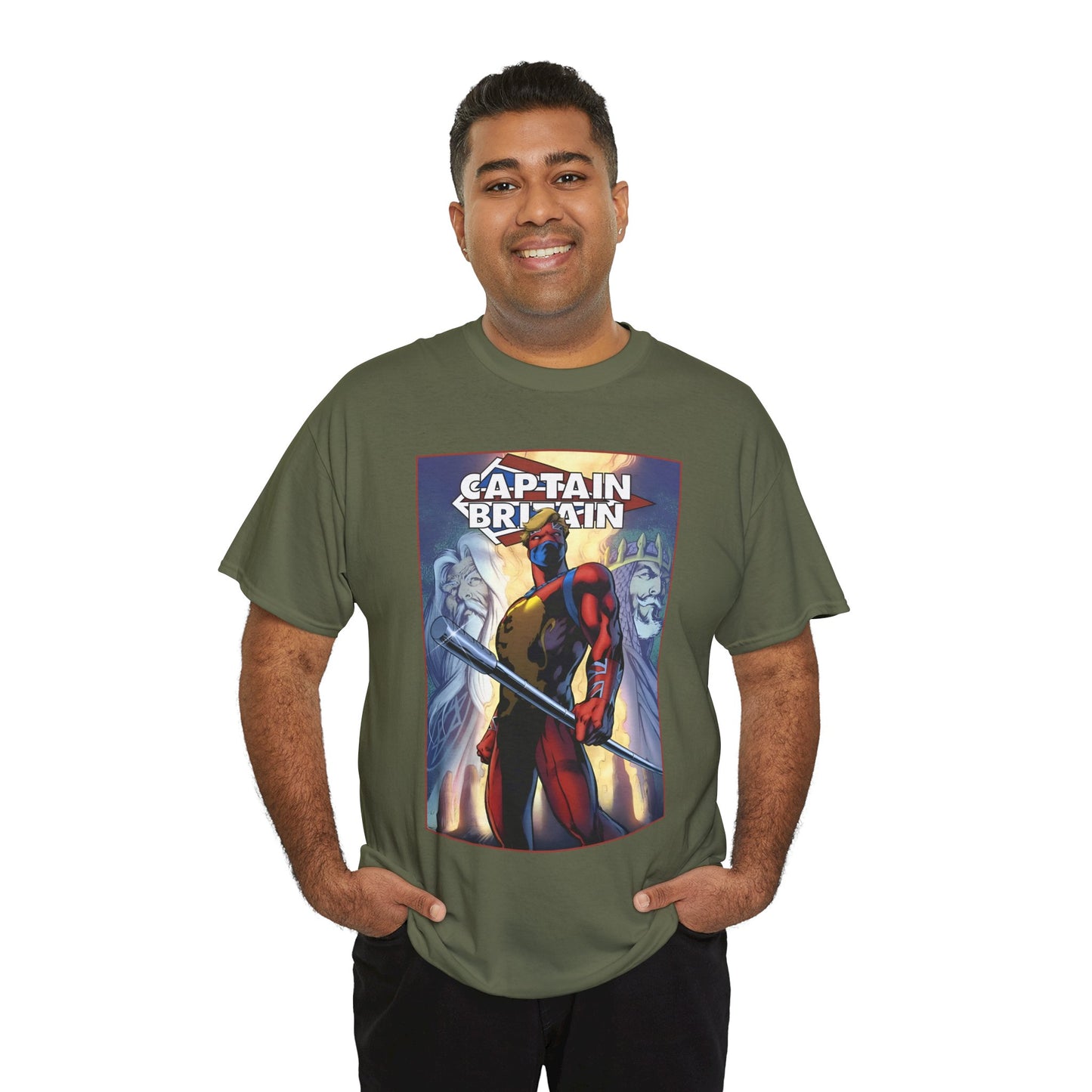 Captain Britain T-Shirt - Alan Davis Art - Excalibur Member - Marvel Comics