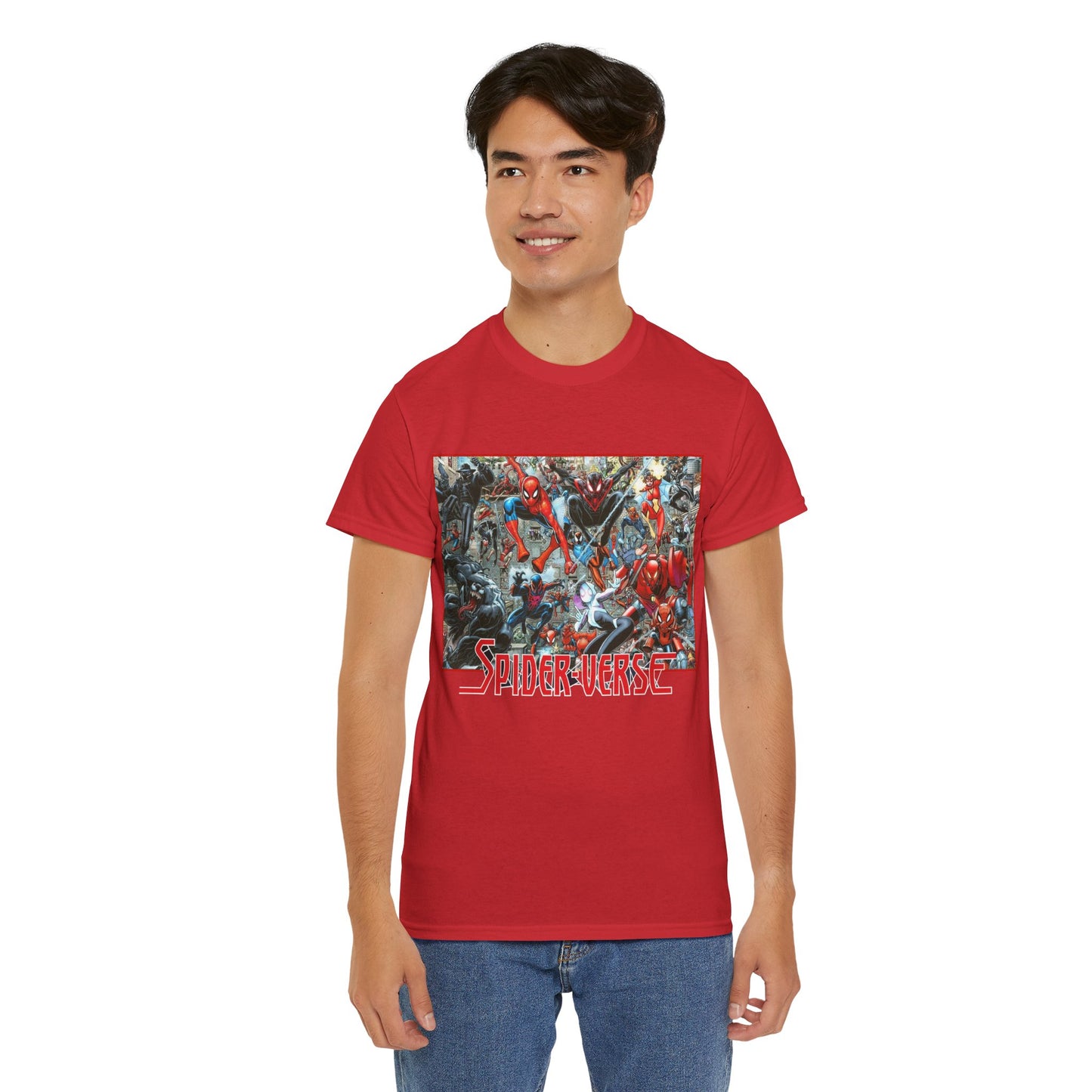 Spider-Verse T-Shirt - Arthur Adams Art - Spider-Man, Venom, Spider-Man 2099, Miles Morales, Spider-Woman - Marvel Comics