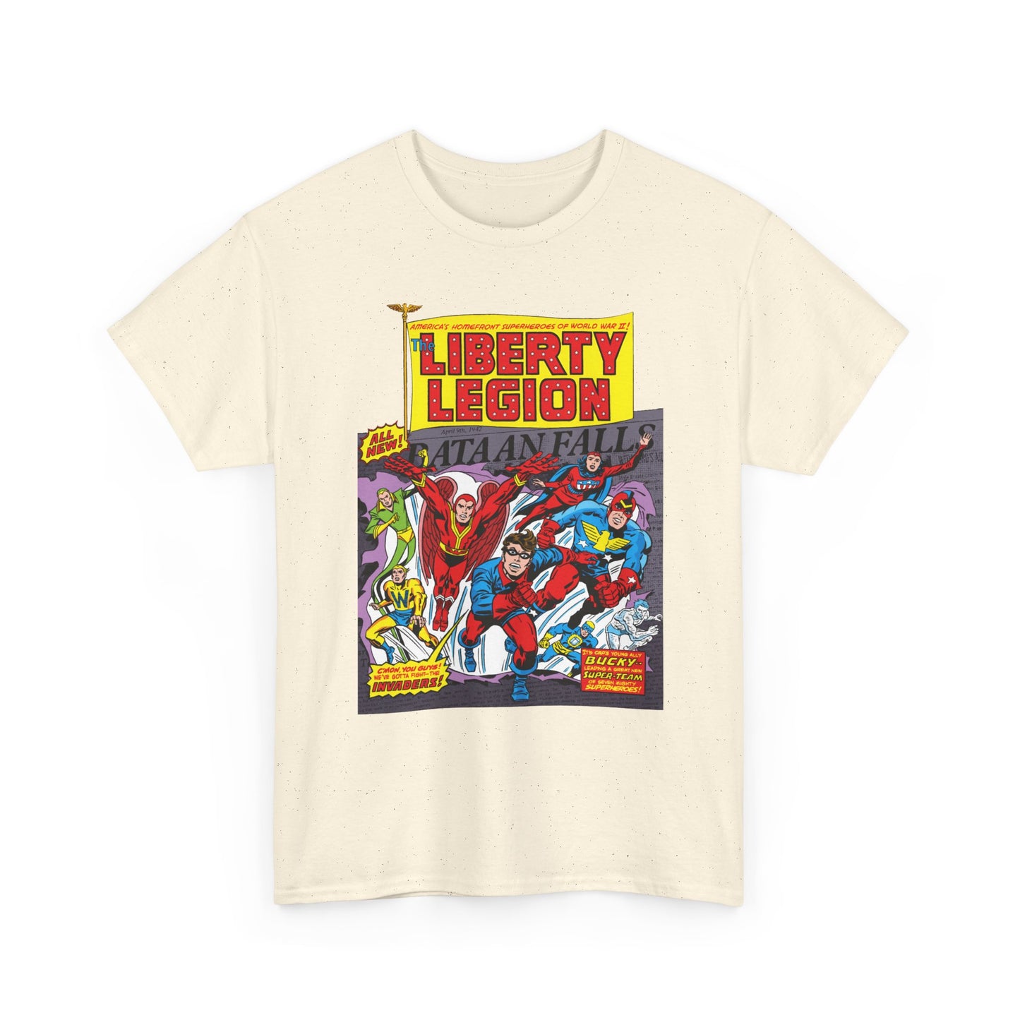 Liberty Legion T-Shirt - Marvel Premiere #29 - Bucky, Miss America, Whizzer, Patriot, Red Raven - Marvel Comics