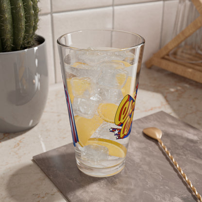 Wonder Woman Pint Glass, 16oz - Lynda Carter - Diana Prince of Paradise Island - 1970s Superhero TV - DC Comics