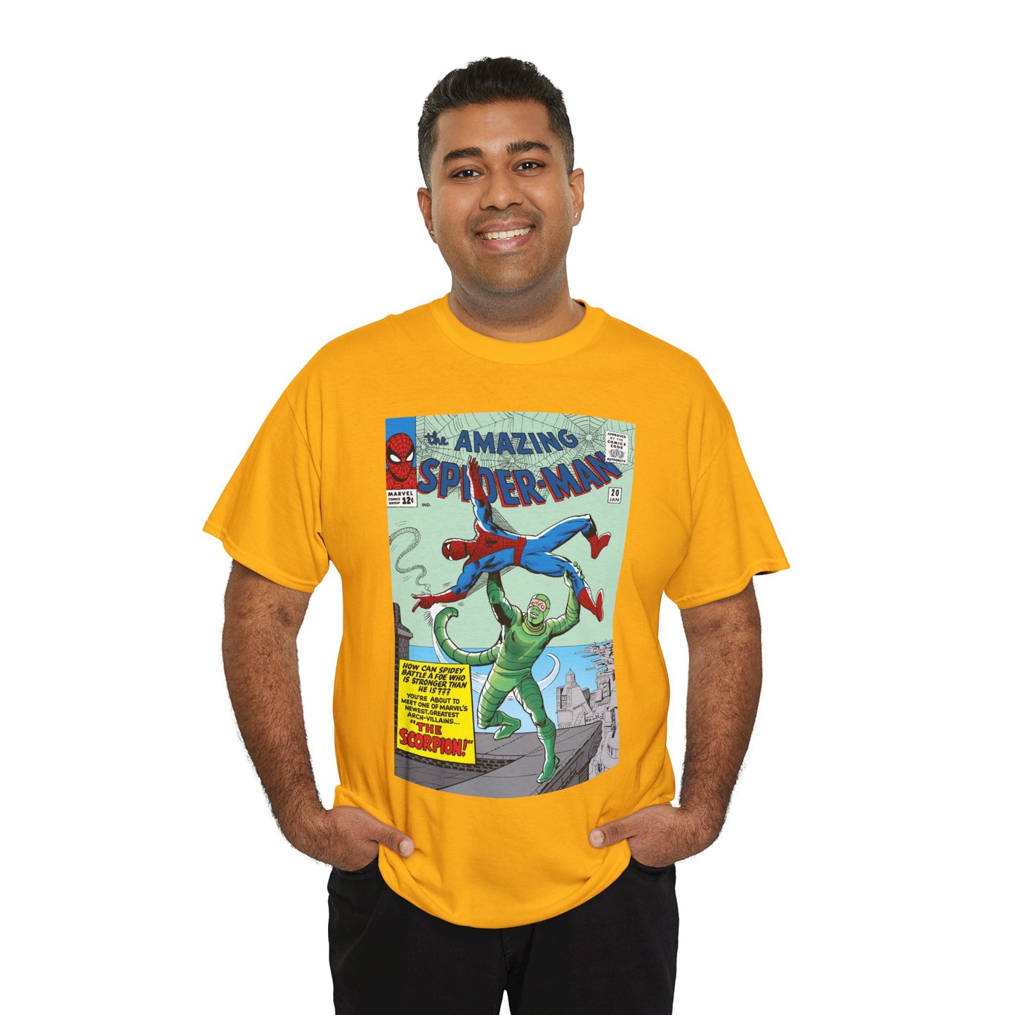 Amazing Spider-Man T-Shirt - Steve Ditko Art - Vs The Scorpion - Marvel Comics