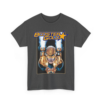 Booster Gold T-Shirt - Dan Jurgens Art - Batman & Robin in His Gauntlets - DC Comics