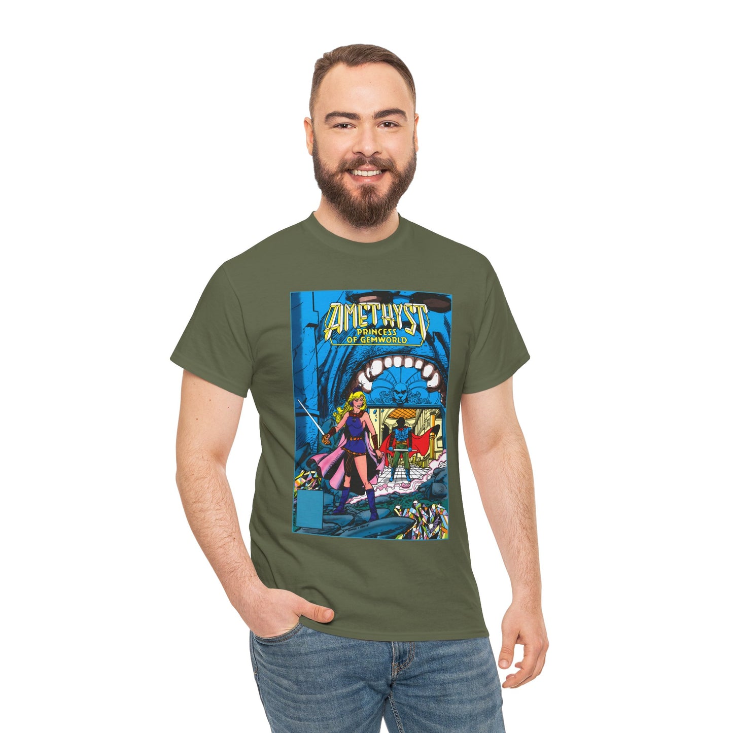 Amethyst, Princess of Gemworld T-Shirt - George Perez & Ernie Colon Art - The Last Battle Vs Dark Opal - DC Comics