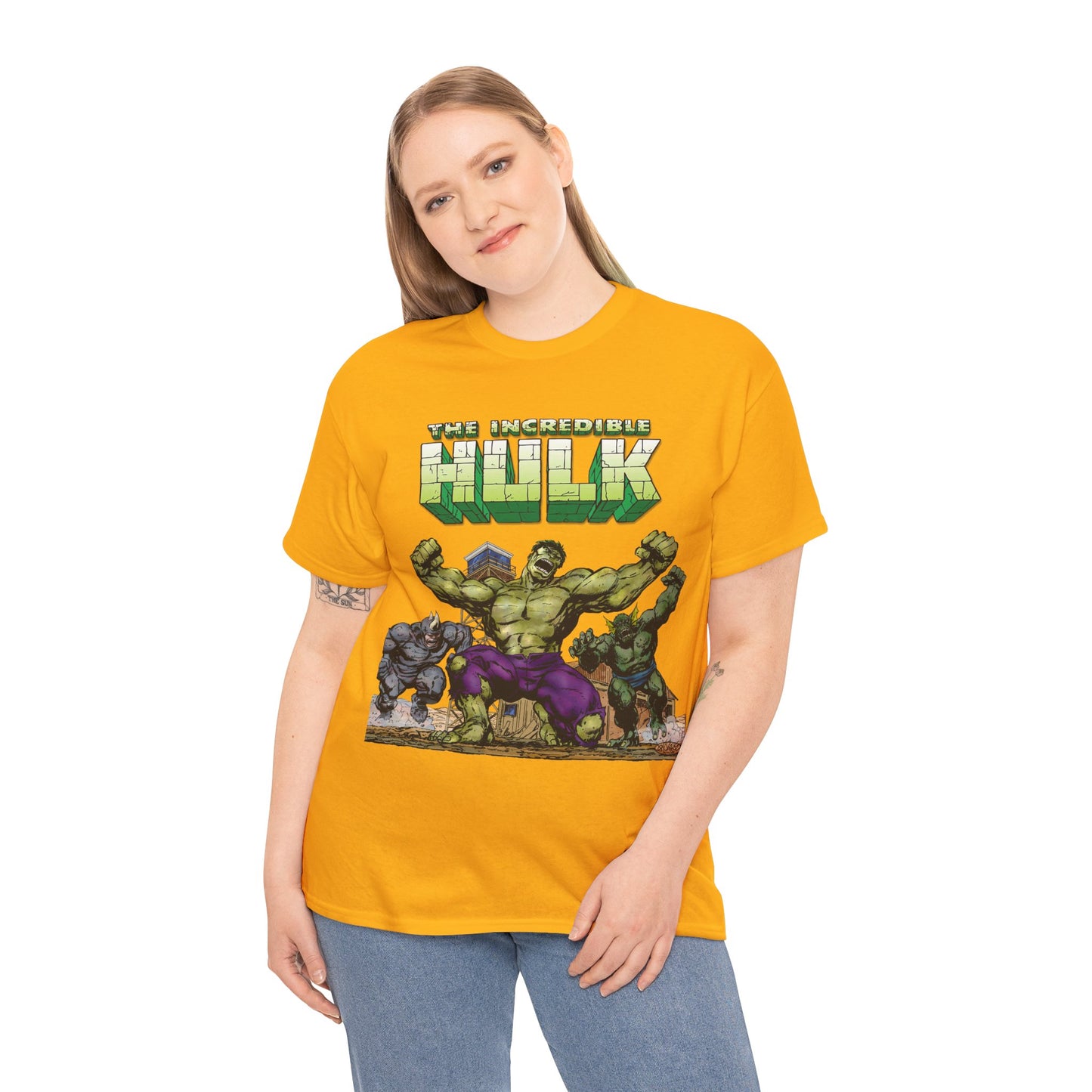 Incredible Hulk T-Shirt - Classic John Byrne Art - Rhino, Abomination - Marvel Comics - Bruce Banner