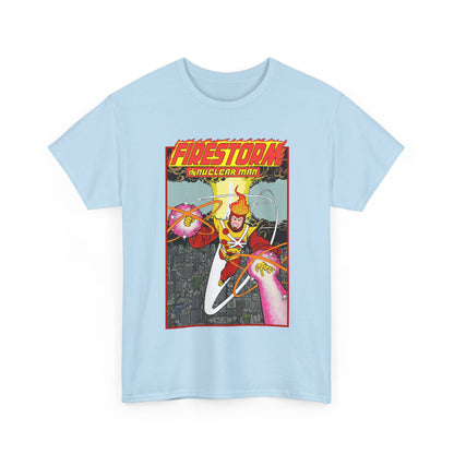 Firestorm the Nuclear Man T-Shirt - George Perez JLA Postcard Art 1980s - DC Comics - Justice League of America Member