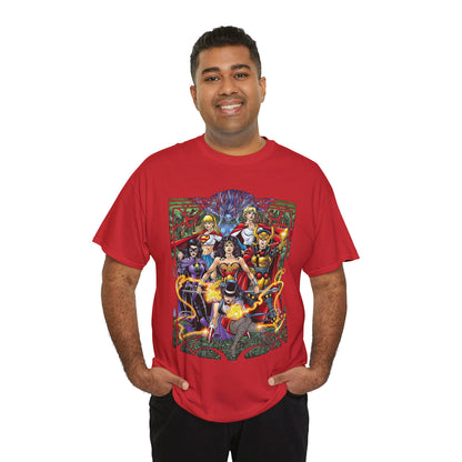 Justice League of Amazons T-Shirt - George Perez Art - Wonder Woman, Zatanna, Supergirl, Power Girl, Huntress, Big Barda - JLA - DC Comics