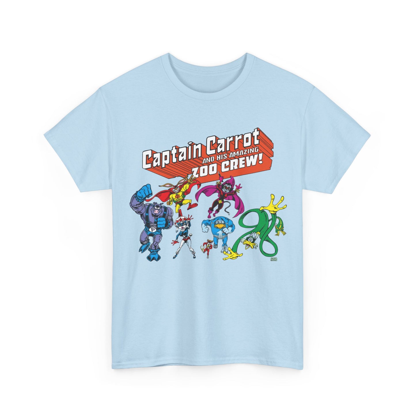 Captain Carrot & the Zoo Crew T-Shirt - 1980s Funny Animal Comic Series - DC Comics