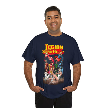 Legion of Super-Heroes T-Shirt - George Perez Art - Saturn Girl, Supergirl, Dream Girl, Shadow Lass, Phantom Girl - The Super Woman of LOSH - DC Comics