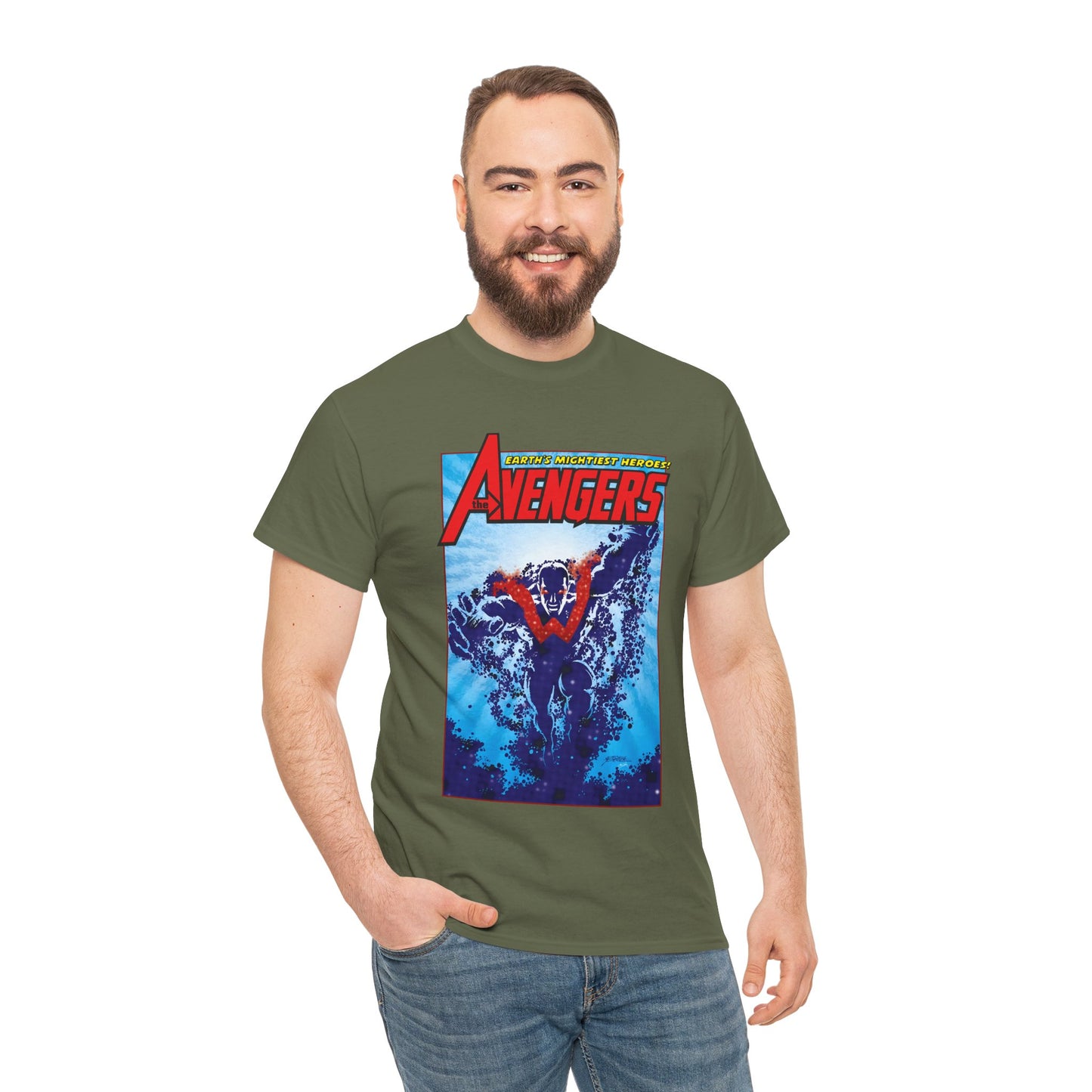 Wonder Man T-Shirt - George Perez Art - Avengers Member - Simon Williams, Marvel Comics - MCU Series
