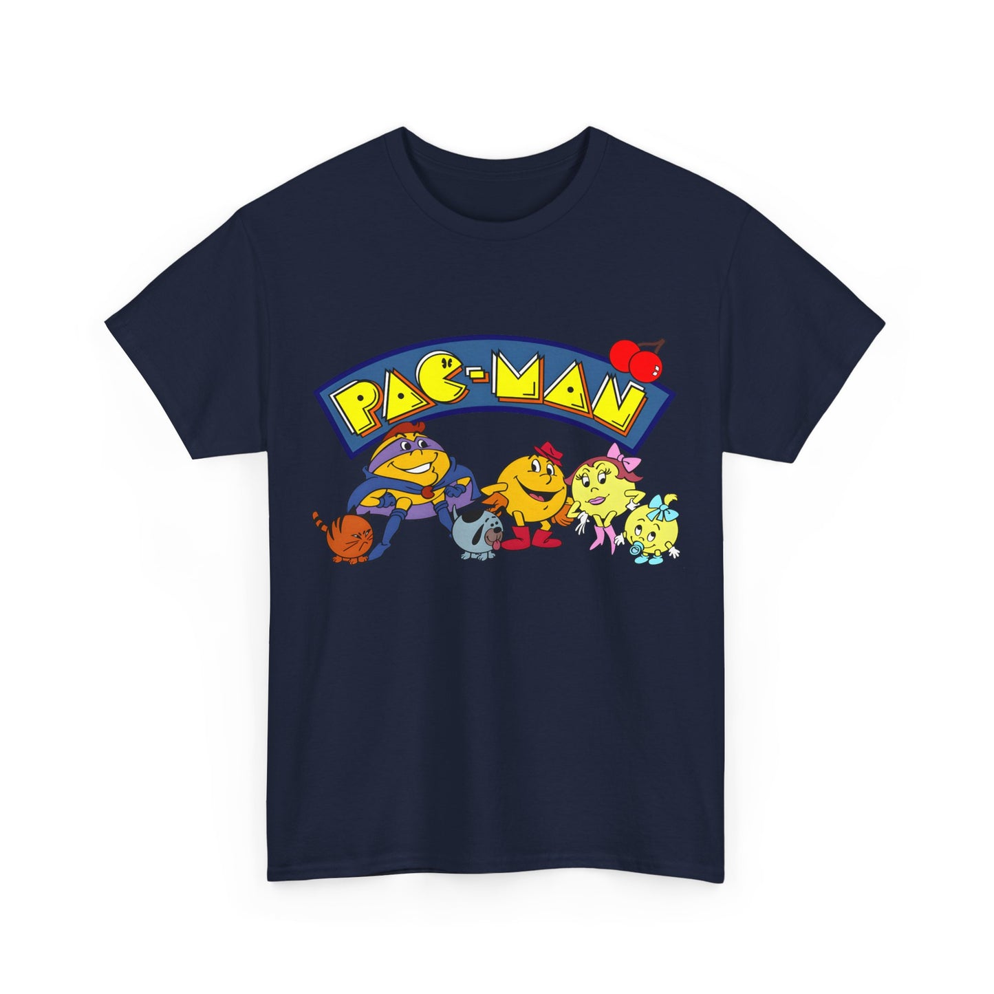 Pac-Man T-Shirt - Ms Pac-Man, Baby Pac - Hanna-Barbera Saturday Morning Cartoon - Popular 1980s TV Animation