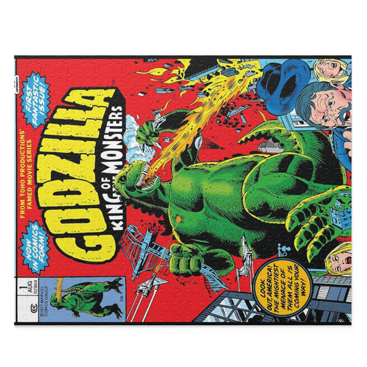 Godzilla Puzzle (500-Piece) - Popular 1970s Marvel Comics series - King of the Monsters - Great Bronze Age Art
