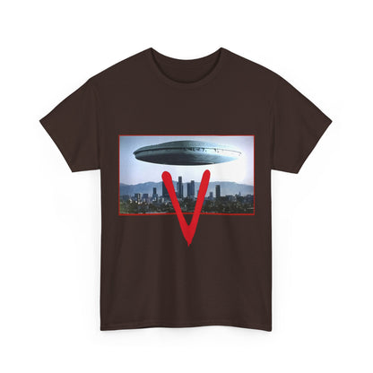V T-Shirt - The Visitors Mothership - Popular NBC Sci-Fi TV Series from the 1980s