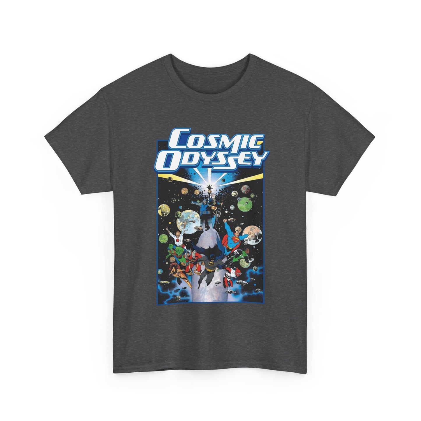 Cosmic Odyssey T-Shirt - Mike Mignola Art - Superman, Darkseid, Lightray, Orion, Starfire, Highfather. John Stewart - DC Comics