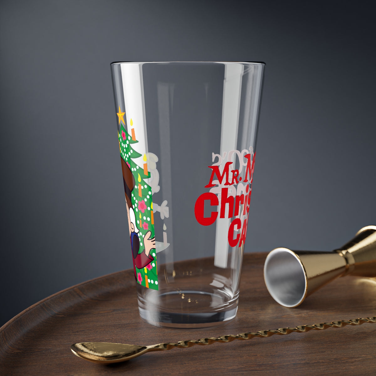 Mr. Magoo's A Christmas Carol Pint Glass, 16oz - Festive Holiday Barware