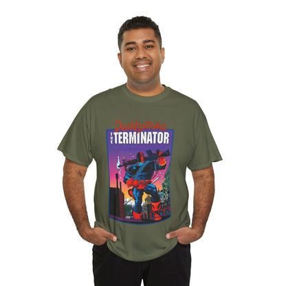 Deathstroke The Terminator T-Shirt - Mike Zeck Art - New Teen Titans Foe & Mercenary - Slade Wilson, Father of Jericho and Ravager - DC Comics - #1 Cover