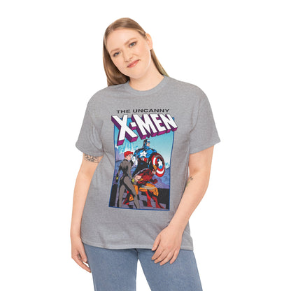 Uncanny X-Men T-Shirt - Jim Lee Art - #268 Cover - Captain America, Black Widow, Wolverine - Marvel Comics