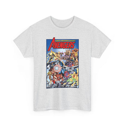 Avengers & Thunderbolts T-Shirt - George Perez Art - Captain America, Iron Man, Wonder Man, Scarlet Witch, Hawkeye, Citizen V, MACH-1, Techno, Atlas, Songbird - Marvel Comics