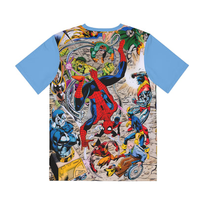 DC Vs Marvel Polyester Tee (All-Over Print) - John Byrne Art - DC Comics/Marvel Comics