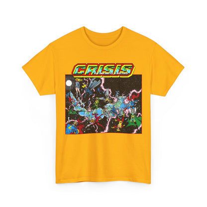 Crisis on Infinite Earths T-Shirt - George Perez Art - #1 Cover, First Issue - Harbinger, Pariah, Obsidian, Firestorm - DC Comics