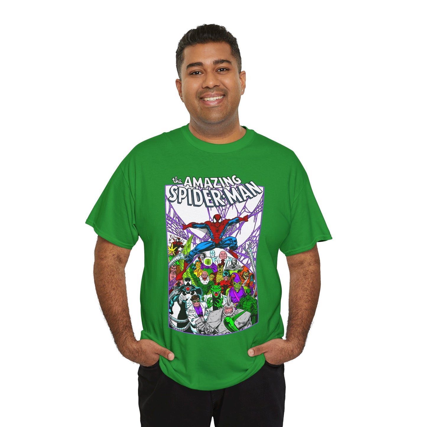 Amazing Spider-Man T-Shirt - Mark Bagley Art - Venom, Green Goblin, Rhino, Doctor Octopus, Kingpin, Carnage - Marvel Comics
