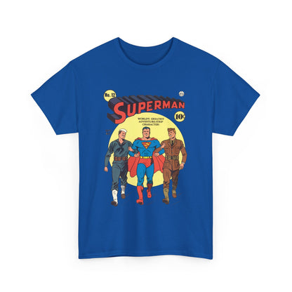 Superman T-Shirt - #12 Cover Art - Golden Age Classic - WWII Support - Iconic Image - DC Comics