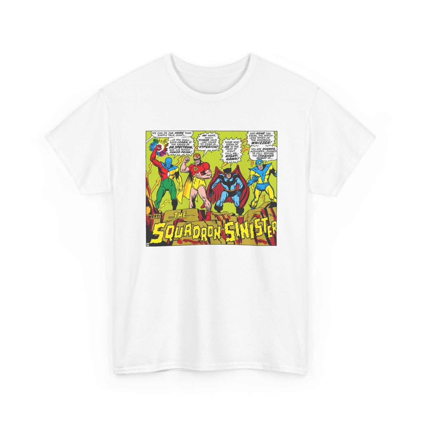 Squadron Sinister T-Shirt - Sal Buscema Art - Dr. Spectrum, Hyperion, Nighthawk, The Whizzer - Marvel Comics