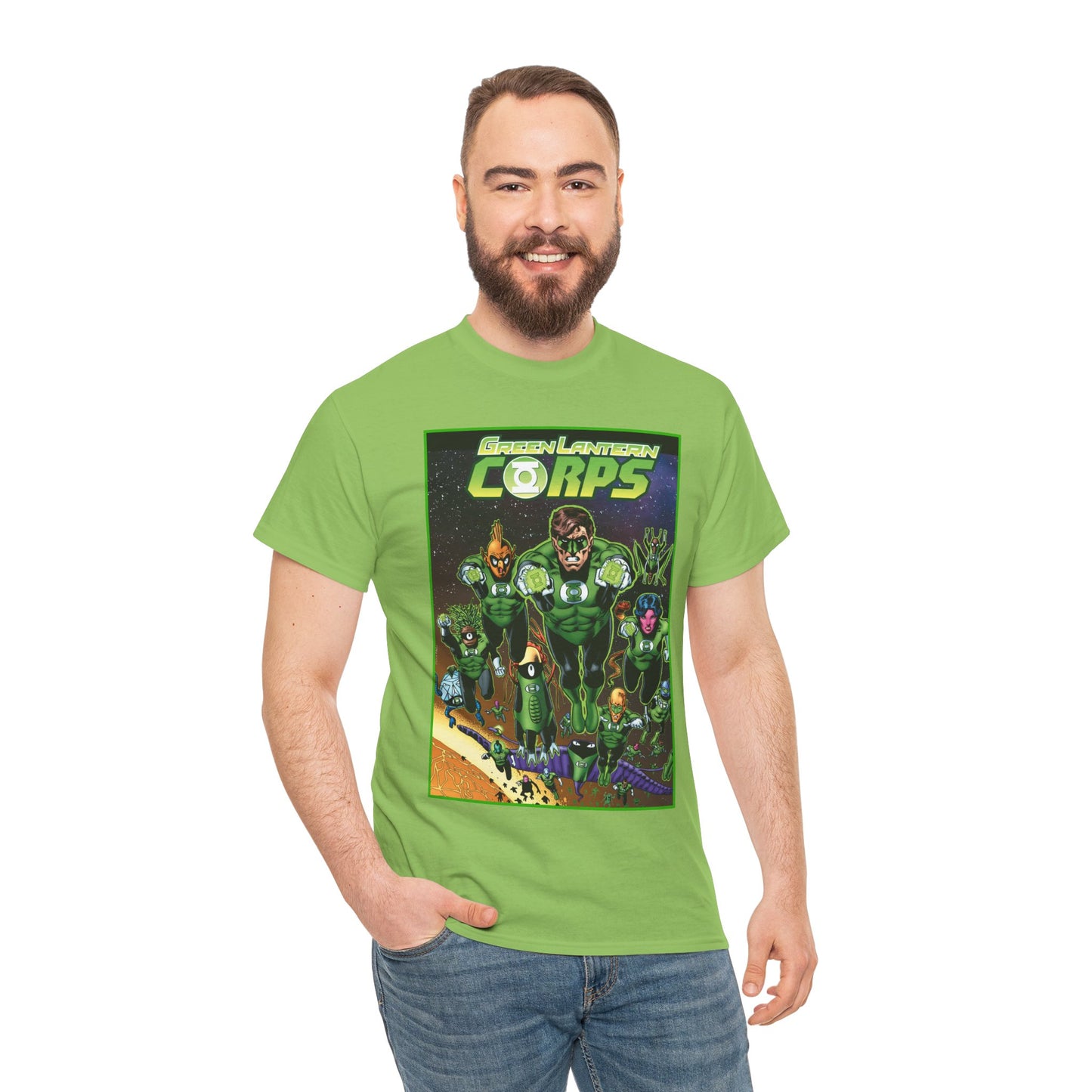 Green Lantern Corps T-Shirt - Brian Bolland Art - DC Comics - Hal Jordan, Tomar Re, Katma Tui
