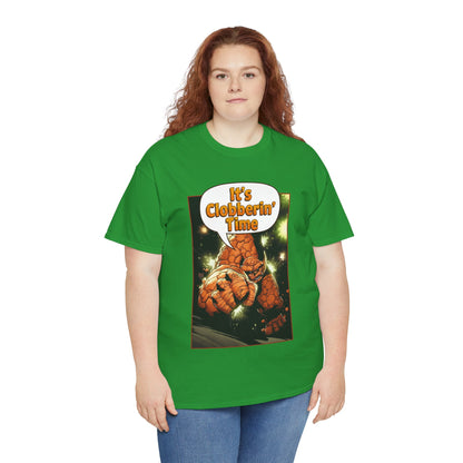The Thing Shirt - Adam Kubert Art - It's Clobberin' Time - Fantastic Four Member - Marvel Comics
