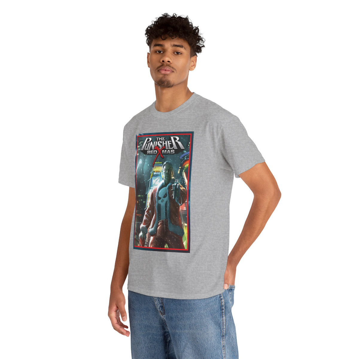 Punisher: Red Xmas T-Shirt - Mark Texeira Art - Marvel Comics