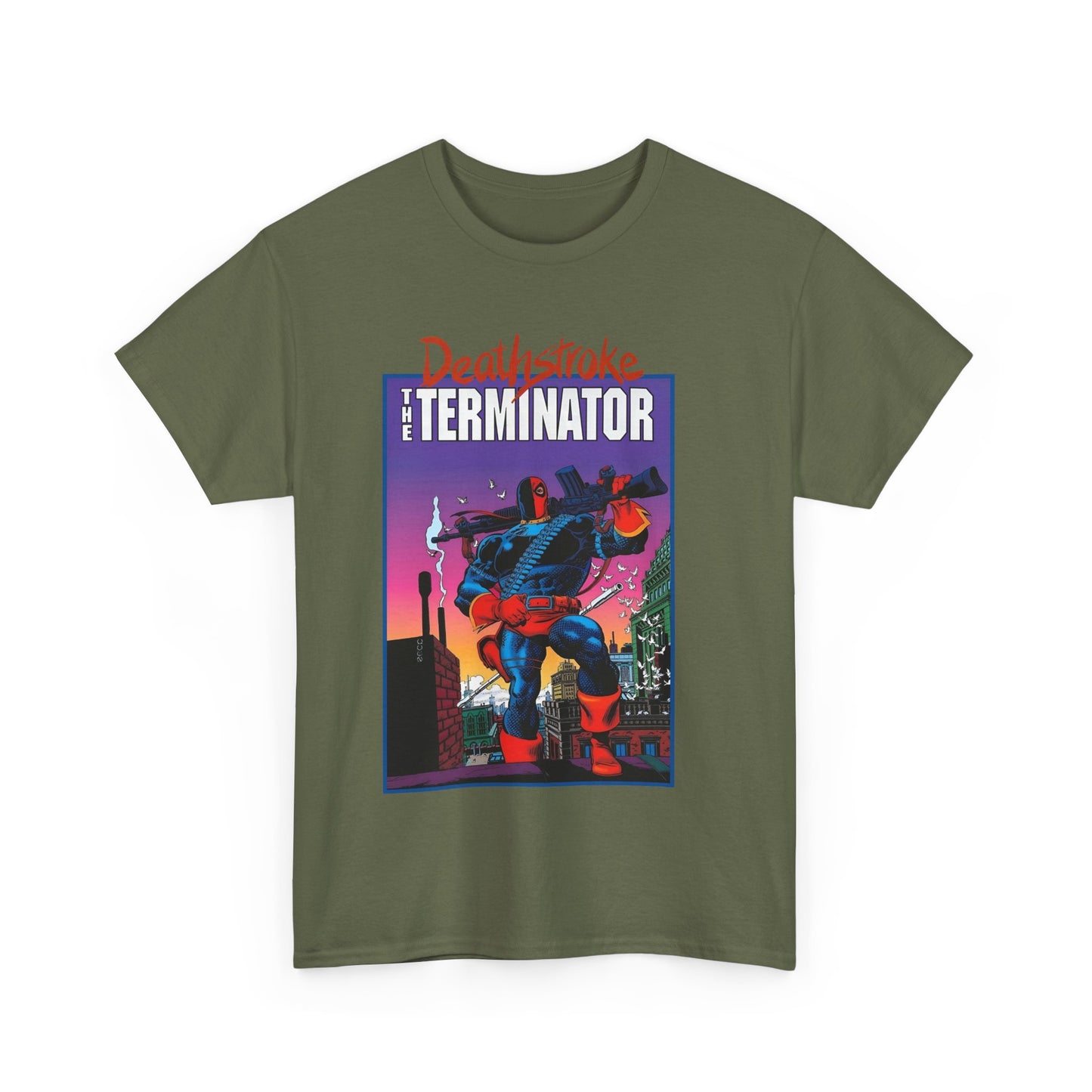 Deathstroke The Terminator T-Shirt - Mike Zeck Art - New Teen Titans Foe & Mercenary - Slade Wilson, Father of Jericho and Ravager - DC Comics - #1 Cover