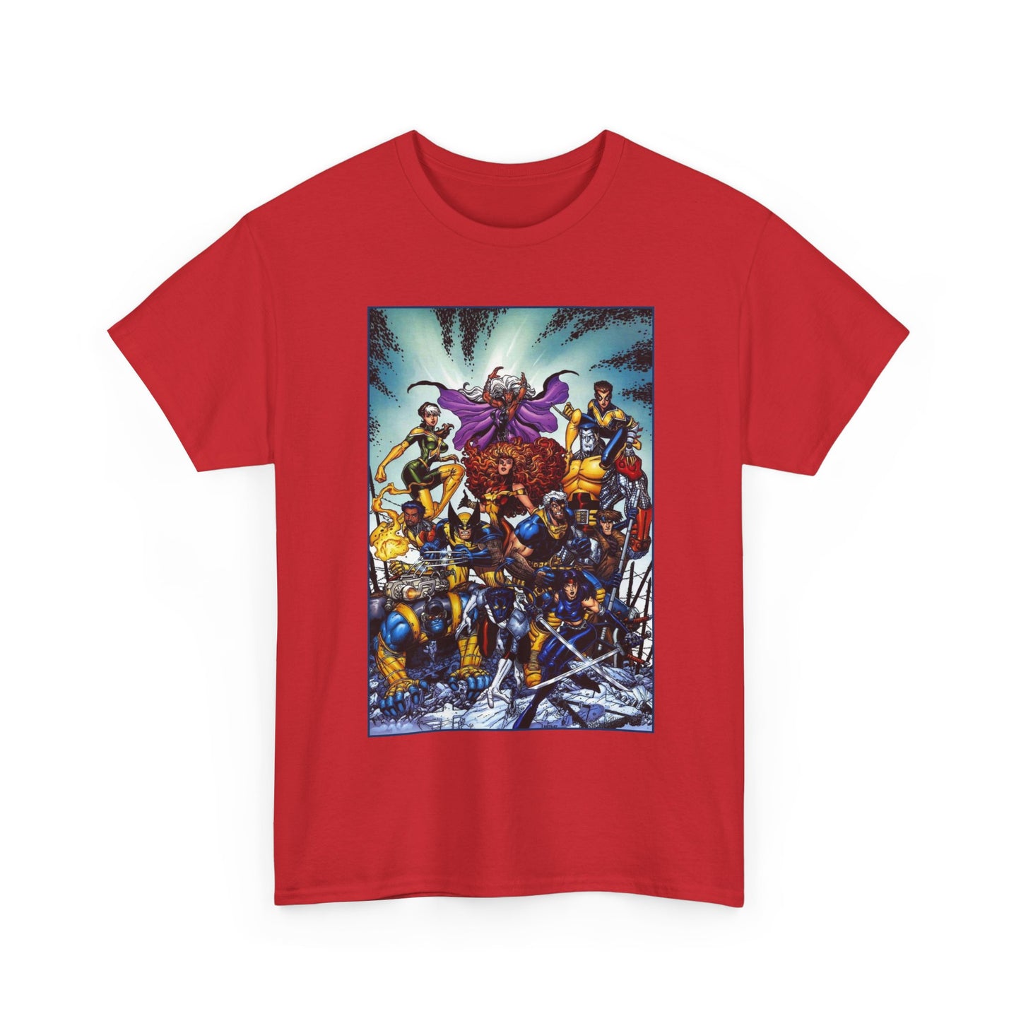 X-Men Revolution T-Shirt - Arthur Adams Art - Jean Grey, Storm, Wolverine, Cable, Rogue, Beast, Colossus, Gambit, Nightcrawler, Psylocke, Thunderbird III - Marvel Comics