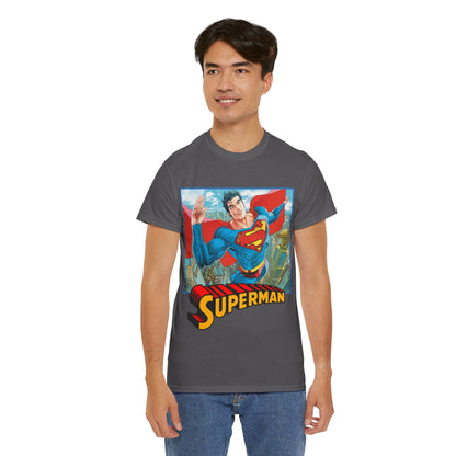 Superman T-Shirt - Guillem March Art - Variant Connecting Cover Art - Flying Over Metropolis - DC Comics All-In