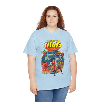 New Teen Titans T-Shirt - George Perez Art - Wonder Girl, Flash, Robin, Speedy, Aqualad, Hawk - DC Comics