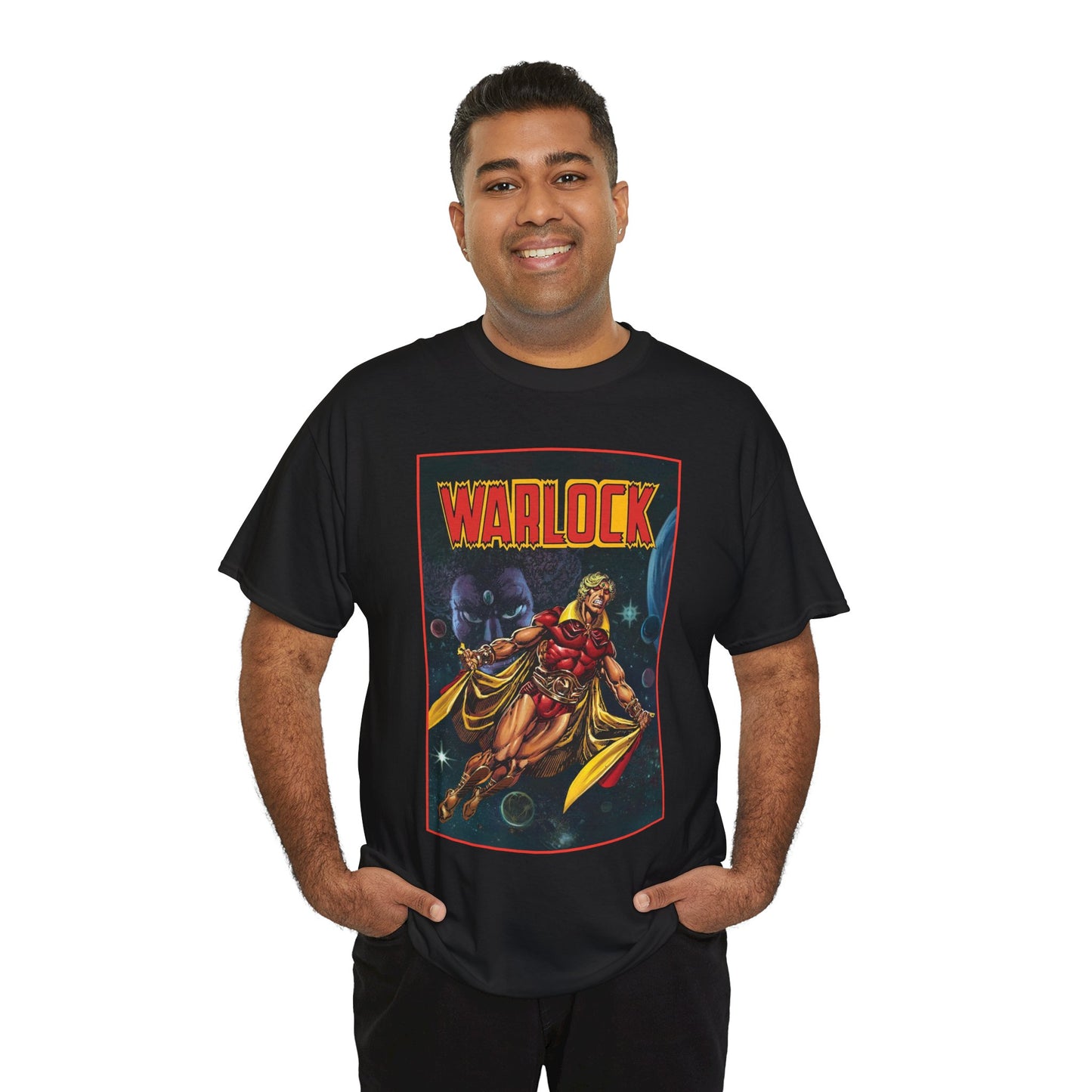 Warlock T-Shirt - Jim Starlin Art - Marvel Comics - Cosmic Superhero - The Enclave - Him