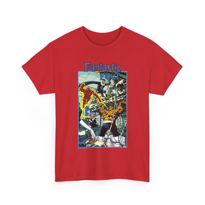 Fantastic Four T-Shirt - George Perez Art - Reed Richards, Invisible Woman, Human Torch, The Thing - Marvel Comics