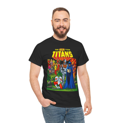 New Teen Titans T-Shirt - George Perez Art - Rare Promo Art - Titans Old & New - DC Comics
