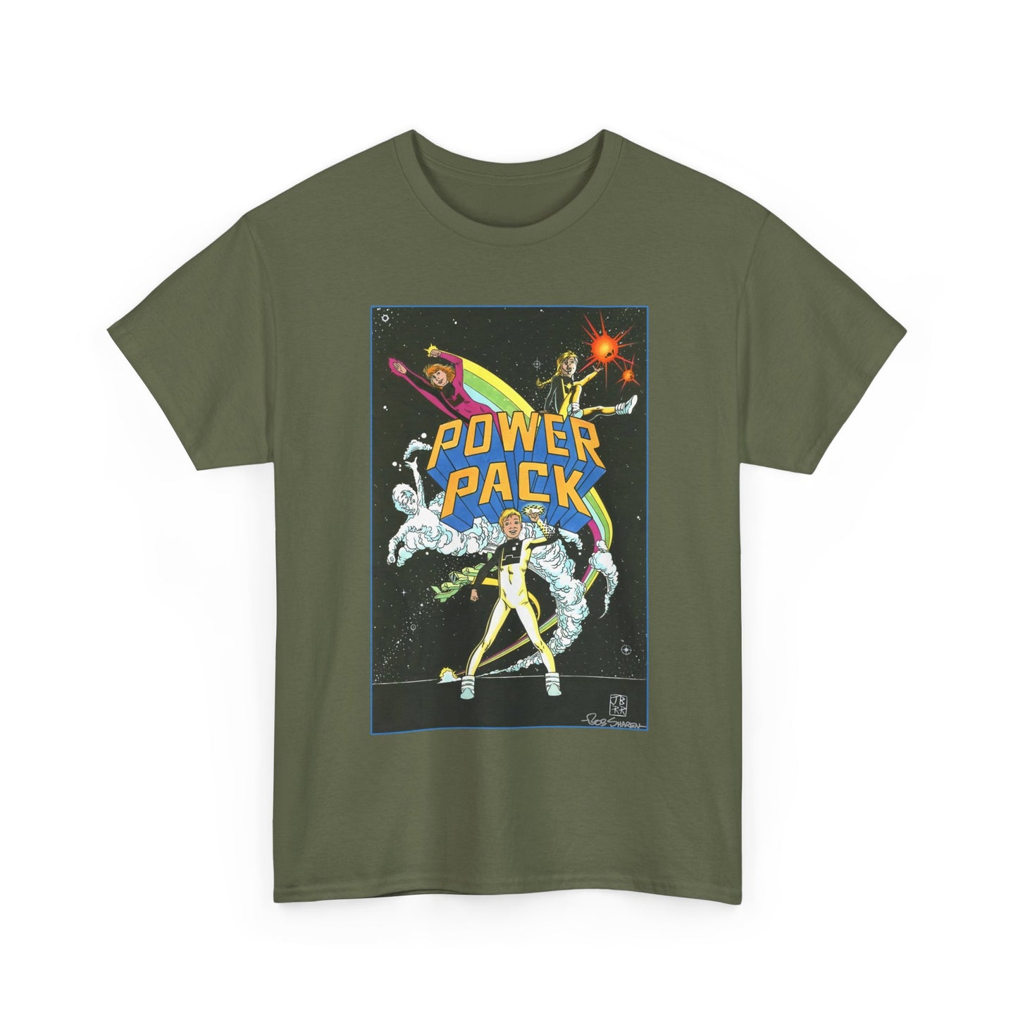 Power Pack T-Shirt - June Brigman, Roy Richardson, Bob Share Art - Ad Recreation - Marvel Comics