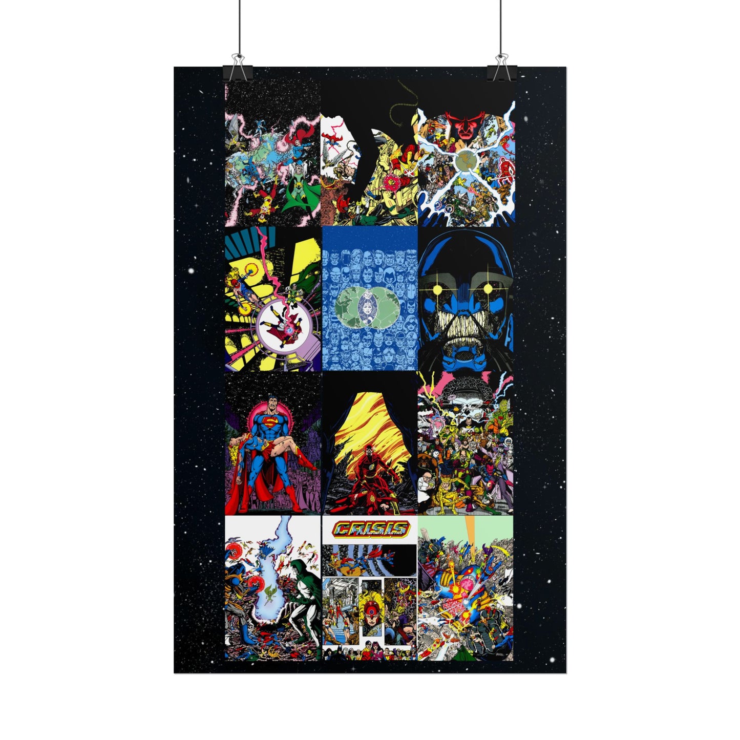 Crisis On Infinite Earths Rolled Poster - George Perez Art - DC Comics - Covers #1-#12 - Multiple Sizes Up to 24"x36"