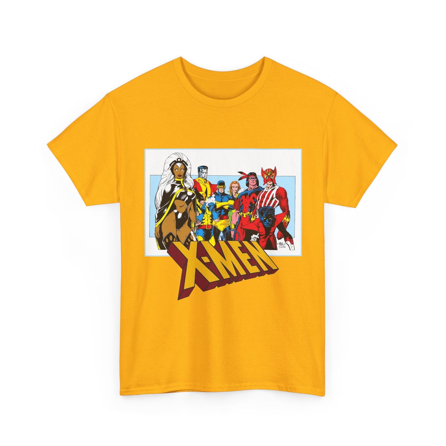 X-Men T-Shirt - Arthur Adams Art - Cyclops, Nightcrawler, Storm, Wolverine, Thunderbird, Sunfire, Banshee - Marvel Comics