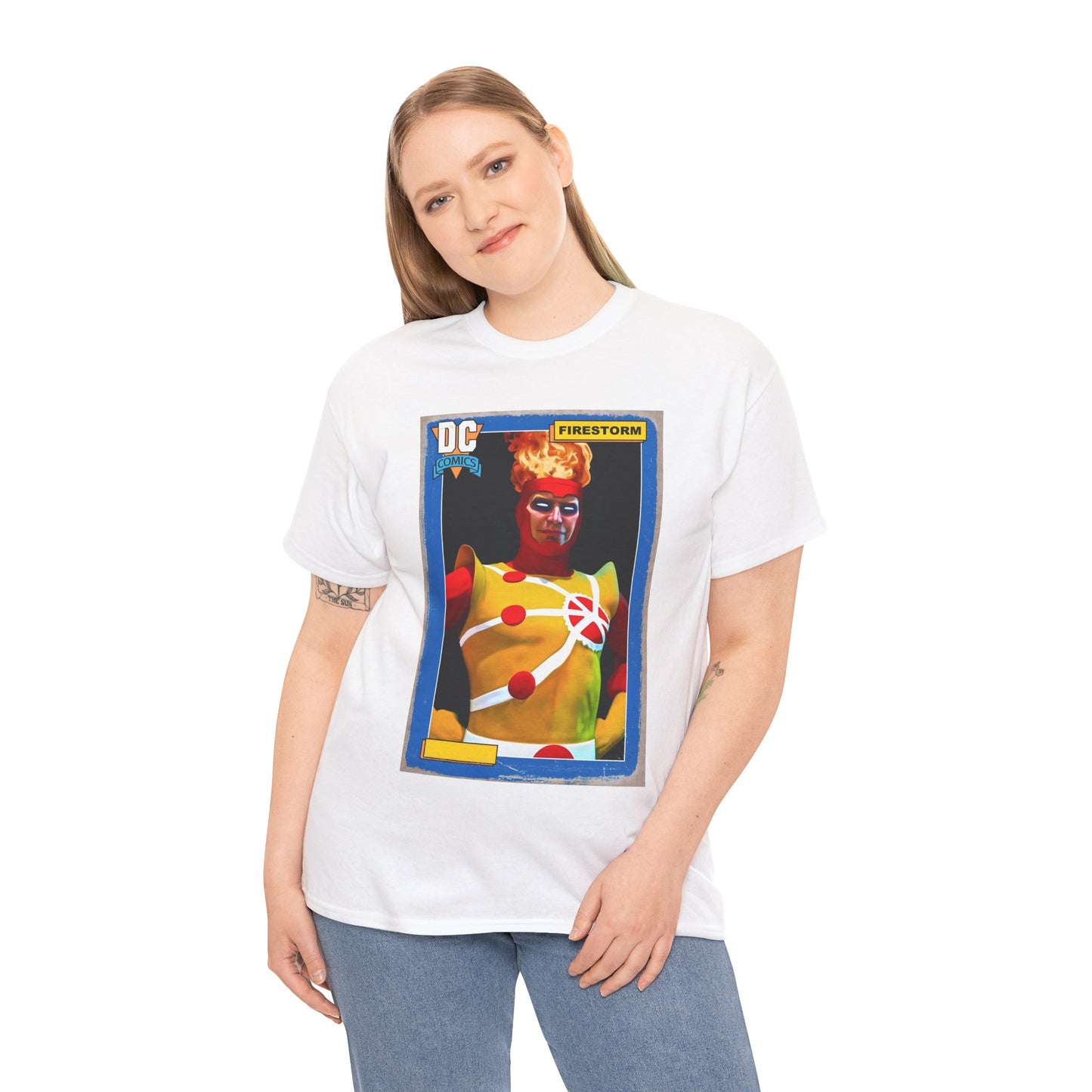 Firestorm T-Shirt - Mark Spears Art - DC Universe Trading Card Homage - Ronnie Raymond - DC Comics