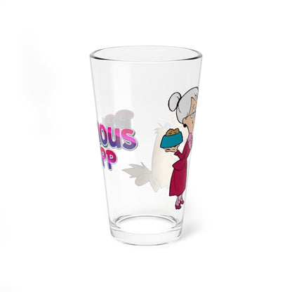 Precious Pupp Glass, 16oz - Hanna-Barbera Cartoon 1960s TV - Granny Sweet - Animated Classic