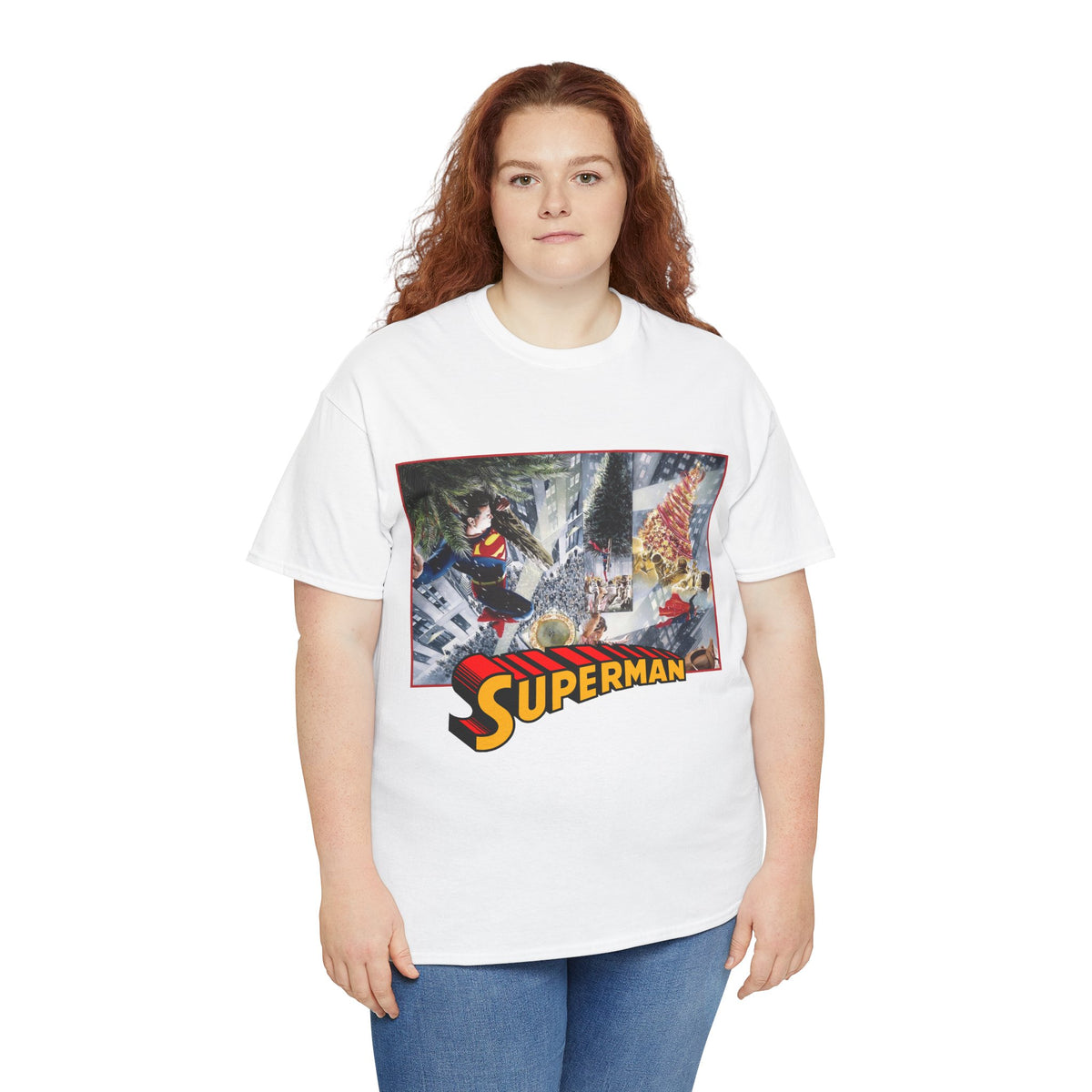 Superman Christmas Tree T-Shirt - Alex Ross Art - DC Comics