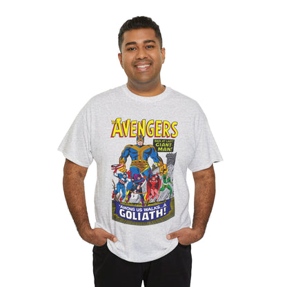 Avengers T-Shirt - Silver Age Art - Early Giant-Man Appearance - Captain America, Hawkeye, Scarlet Witch, Quicksilver - Marvel Comics