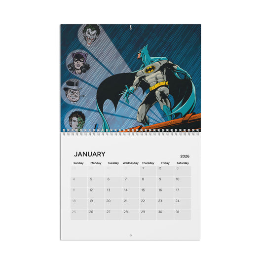 Batman Calendar (2026) - Bronze Age Art - Joker, Scarecrow, Two Face, Catwoman - Gotham City, Dark Knight Detective