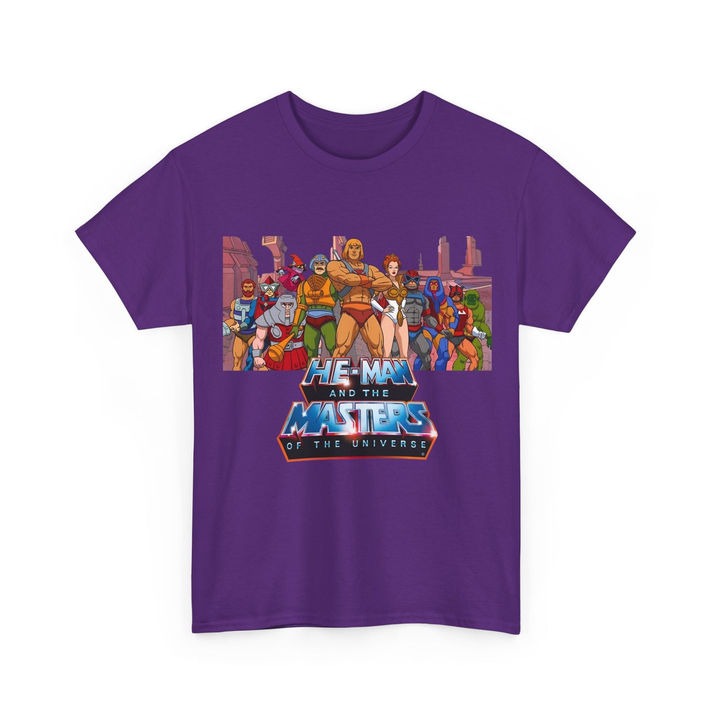 Masters of the Universe T-Shirt - He-Man, Man-At-Arms, Teela, Orko, Fisto, Moss Man, Ram Man - 1980s Filmation Art