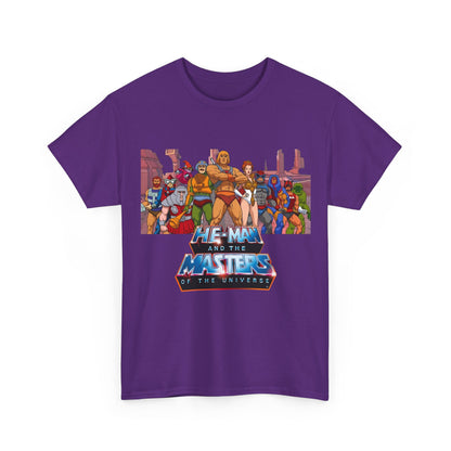 Masters of the Universe T-Shirt - He-Man, Man-At-Arms, Teela, Orko, Fisto, Moss Man, Ram Man - 1980s Filmation Art